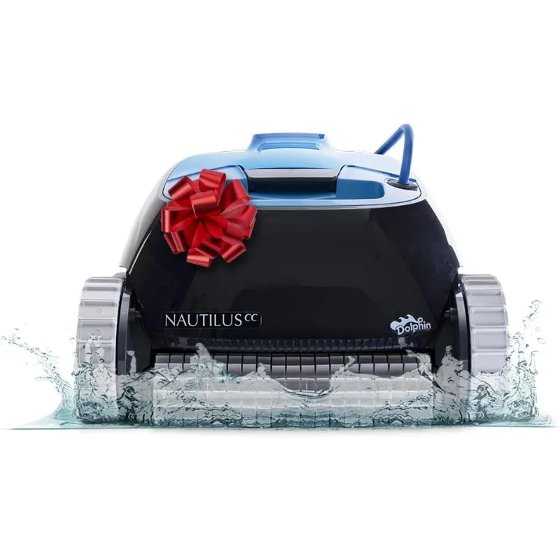 Dolphin Nautilus CC Automatic Robotic Pool Vacuum Cleaner, Wall Climbing Scrubber Brush, Top Load Filter Access