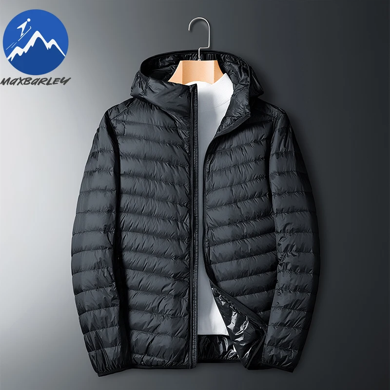 

Winter Short Down Jacket Men Thicken Commute Office Ultra Light Warm Padded Jacket Hooded Business Comfort Windproof Puffer Coat
