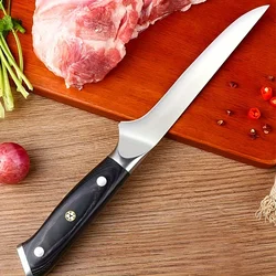PLYS Sharp Boning Splitting Knife Butcher's Small Pointed Knife Stainless Steel Meat Slicing Knife Kitchen Multipurpose Knife