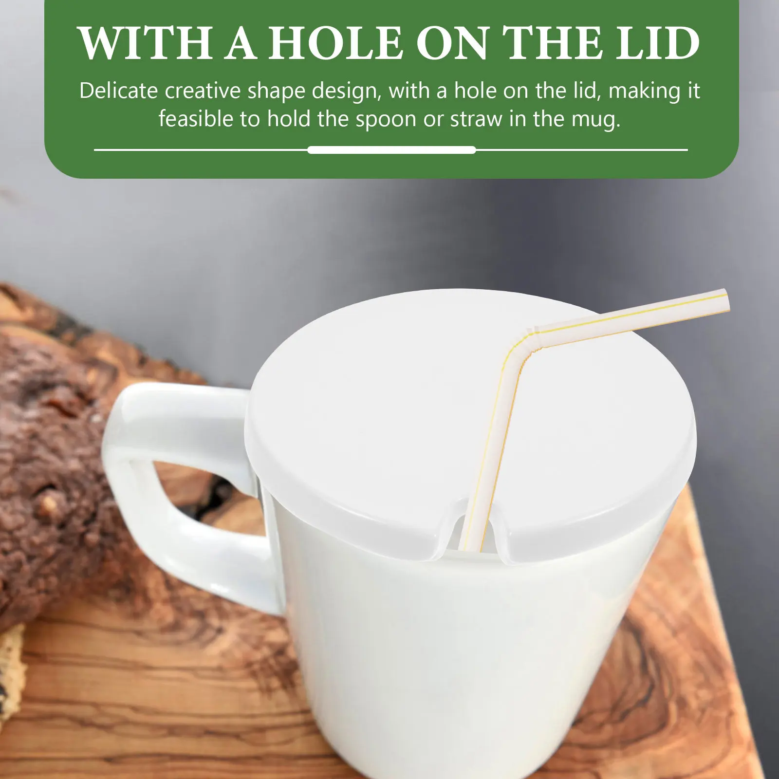 2Pcs Ceramic Cup Lid Fine Craftsmanship Round Sealing Mug Cover Non-Slip Smooth Surface for Coffee Tea Water Cup Decor Use