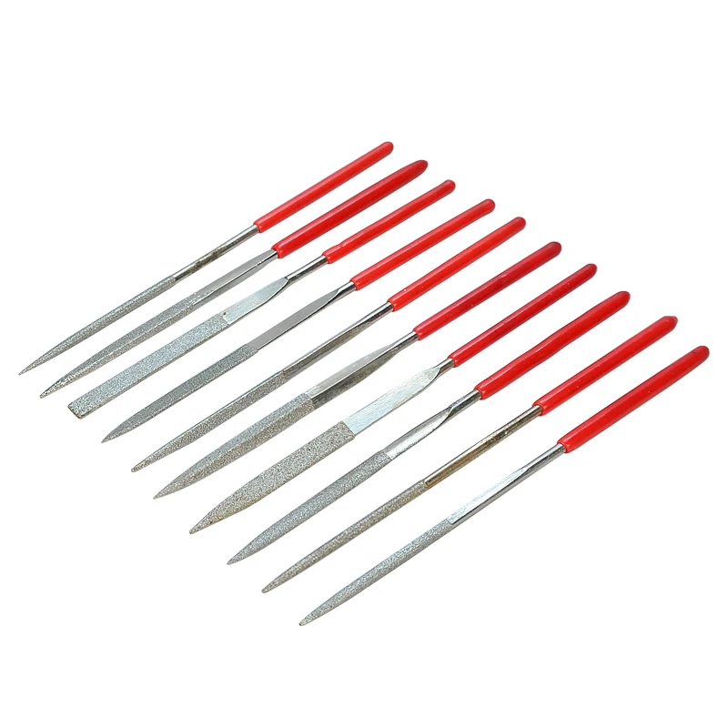 XCAN Diamond File Set 3x140mm 5x180mm Mini Needle File For Stone Glass Metal Carving Craft Hand Tools Needle File Set