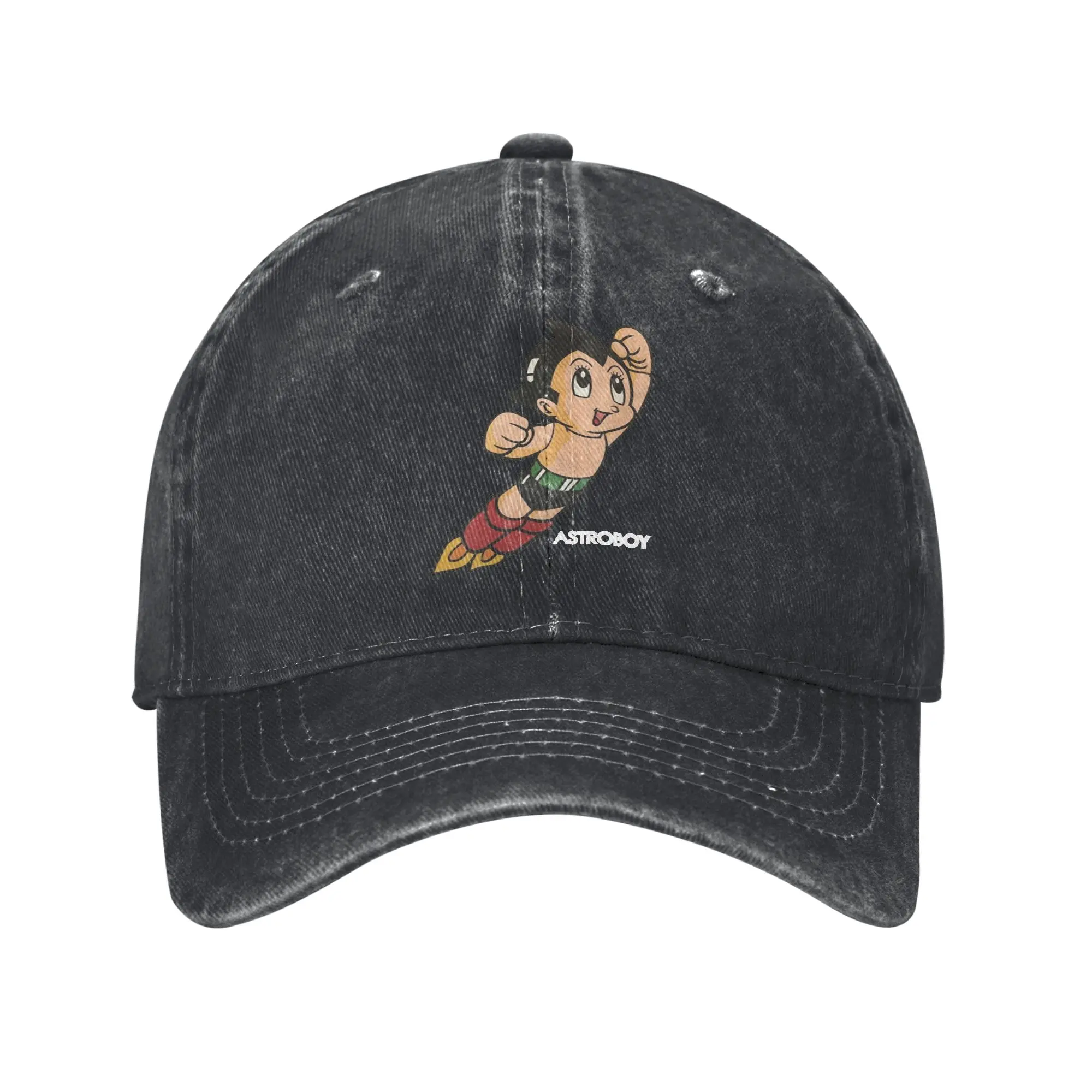 Astroboy Anime Robot Astro Boy Space Baseball Cap Vintage Distressed Cotton  Snapback Cap for Men Women Golf  Soft Caps Hat