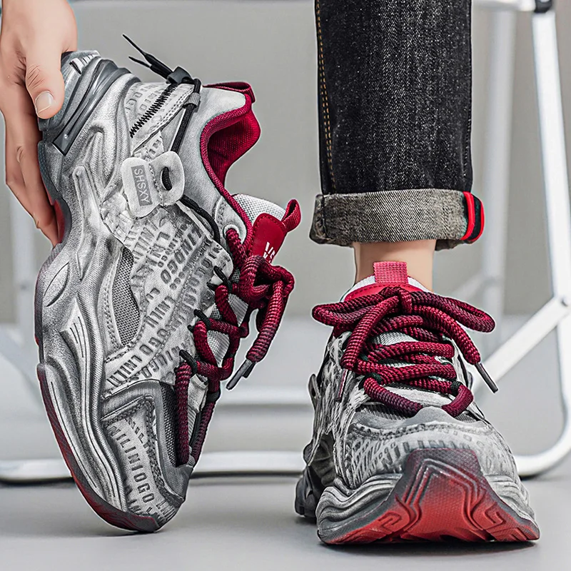 

Мужские повседневные кроссовки, винтажная спортивная обувь, мужские 46, уличные теннисные туфли для бега, удобные кроссовки, дышащие кроссовки на платформе