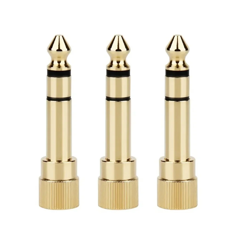 6.35mm Male to 3.5mm Female Jack 3.5 Speaker Connector Audio Adapter 3.5 Jack Aux Converters for Speaker Guitar Jack 6.35 Gold