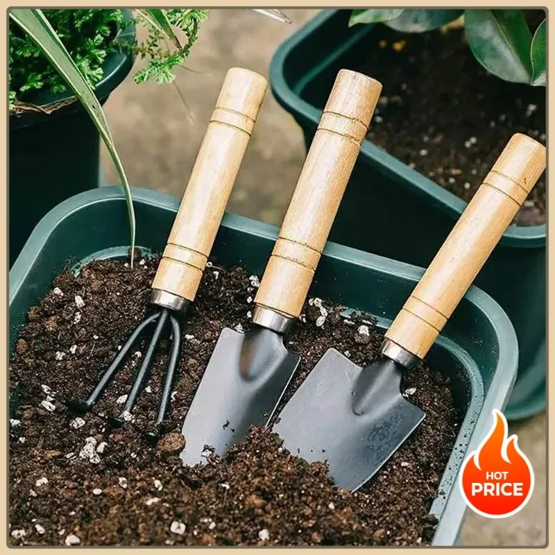 3 Pieces Mini Garden Tools Set for Plants Flower Pot Cactus Vegetables Digging Weeding Indoor Small Plants Gardening Kit