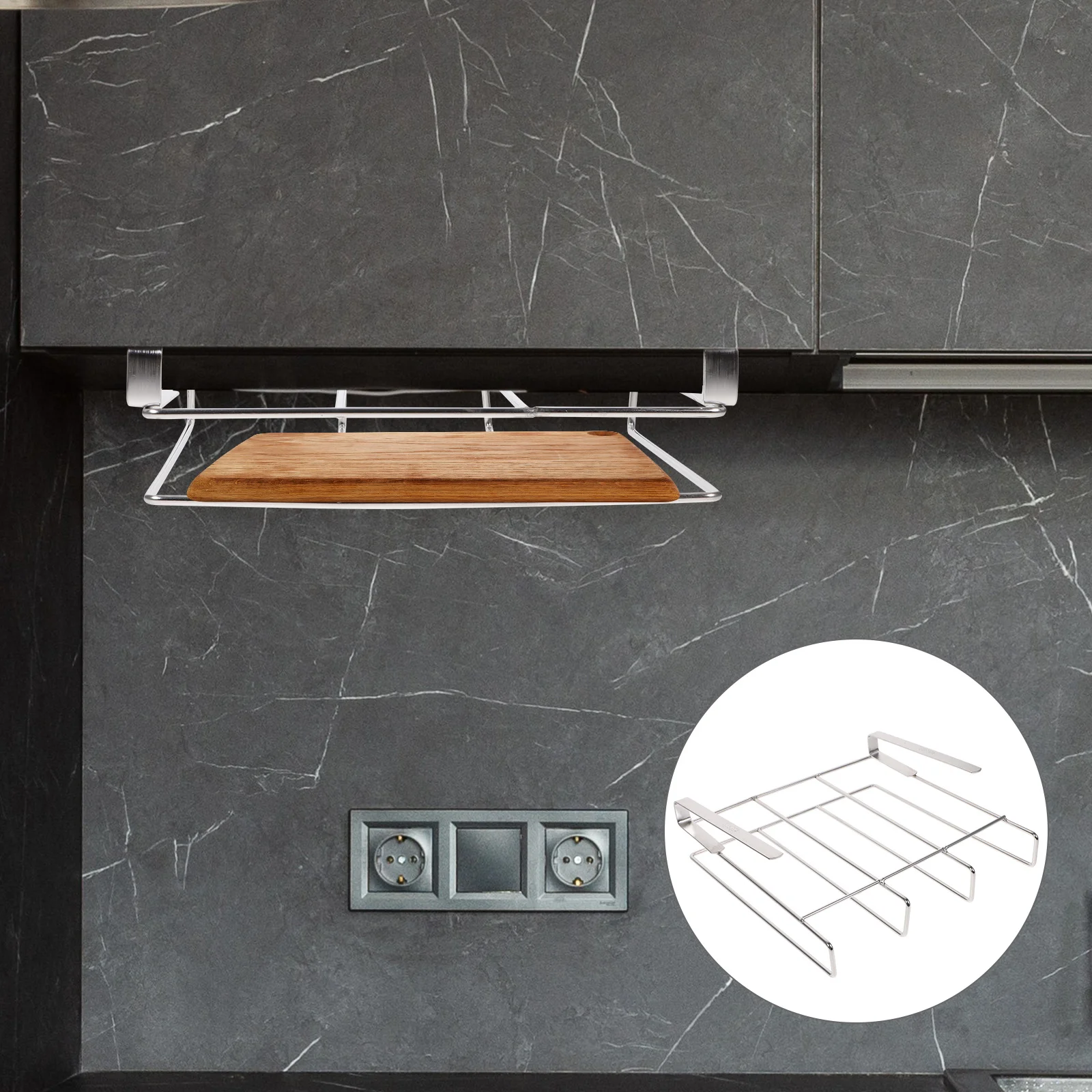 

Hanging Cutting Board Rack Kitchen Storage Holder Multifunctional Cabinet Organizer for Cutting Boards Pot Lid Rack Kitchen