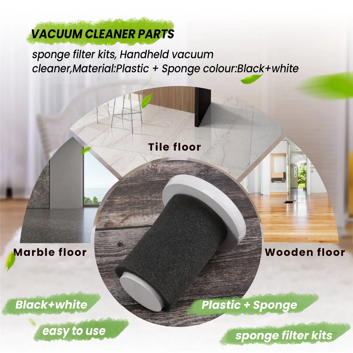 เครื่องดูดฝุ่นแบบมือถือ8ชิ้น, ชุดตัวกรองฟองน้ำ HEPA สำหรับ Xiaomi Deerma DX700 DX700S อะไหล่เครื่องดูดฝุ่น