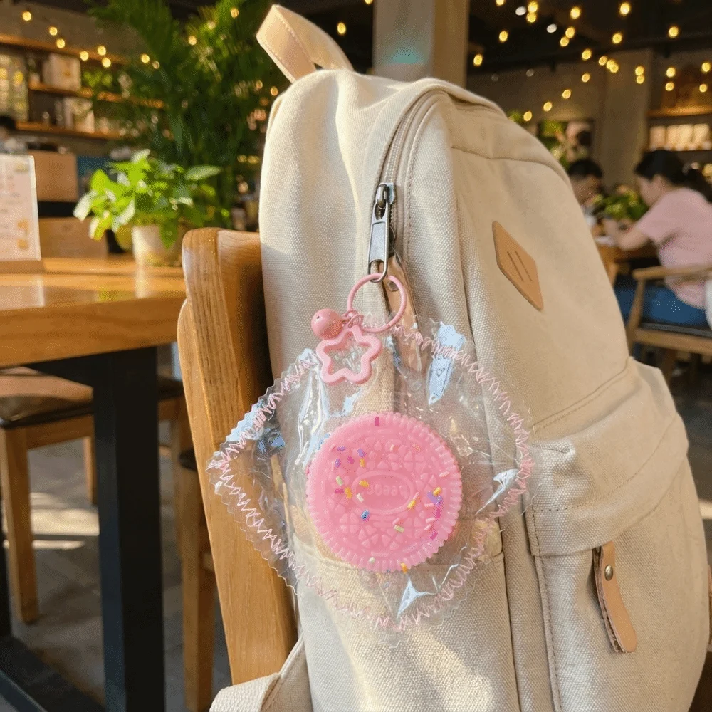 Simulated Food Biscuit Squeeze Keychain Super Soft Kneading Slow Rebound Pendant Squishy Elastic Realistic Food Pinch Office