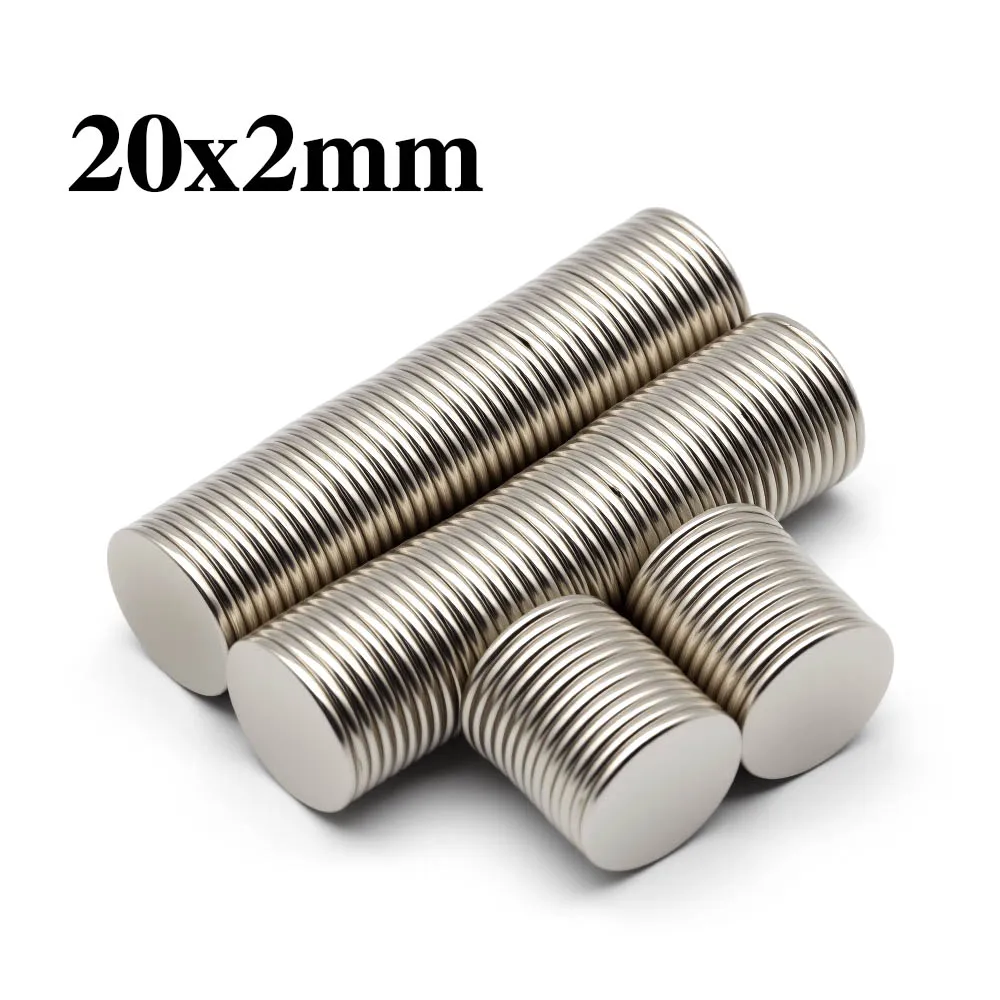 

20x2mm Super Powerful Round Magnet Neodymium Magnet NdfeB N35 Strong Permanent Magnetic imanes Refrigerator Magnet
