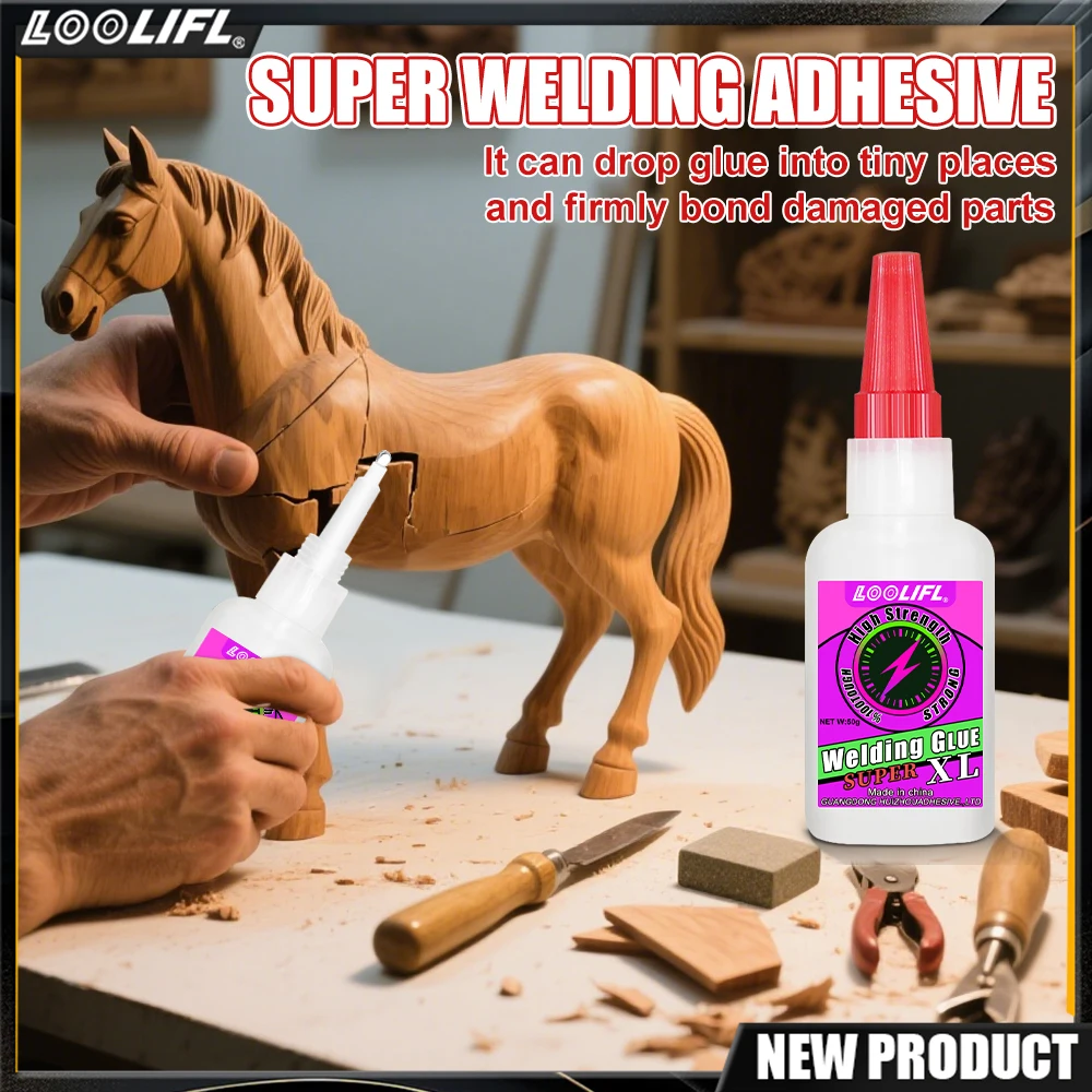 Super klej spawalniczy, uniwersalny klej o właściwościach szybkiego wychodzenia na powierzchnię, dużej lepkości, przezroczysty i szybko schnący.