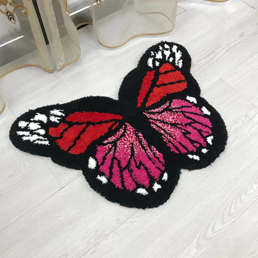 Handcrafts Hobby crafts Latch hook rug kit Carpet embroidery with Printed Pattern Butterfly Tapestry Adults crafts