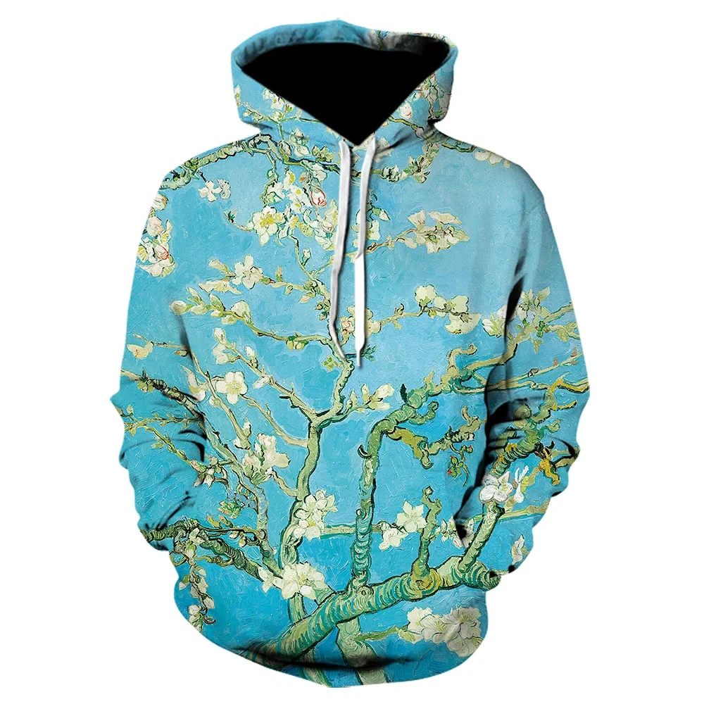 Van Gogh oil painting Sweatshirt 3D Print Loose Men/WOMEN Hoodie Street Hip Hop Kids Hoodie Long Sleeve Coat Men Clothing