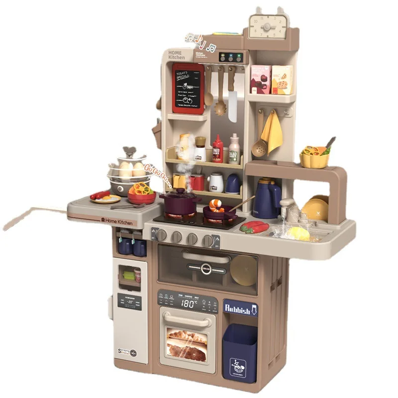 Set da gioco da cucina grande 93cm Set da cucina per casa da gioco per bambini Set da cucina per bambina Mini cibo da cucina regalo di natale per ragazza