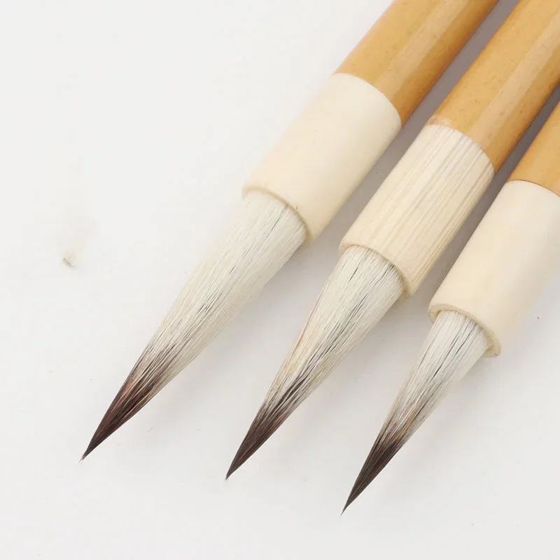 Slender Gold Calligraphy Brush Set Painting Brush Weasel Hair Rabbit Hair Multiple Brush Small Regular Script Calligraphy Brush