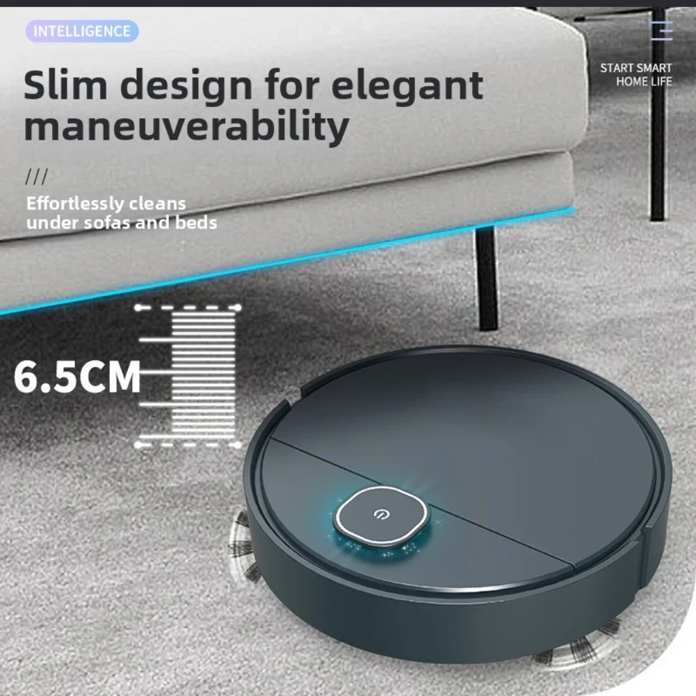 Powerful Suction Robot Vacuum With Type C Charging Washable Mop For Pet Hair Removal And Efficient Floor Cleaning