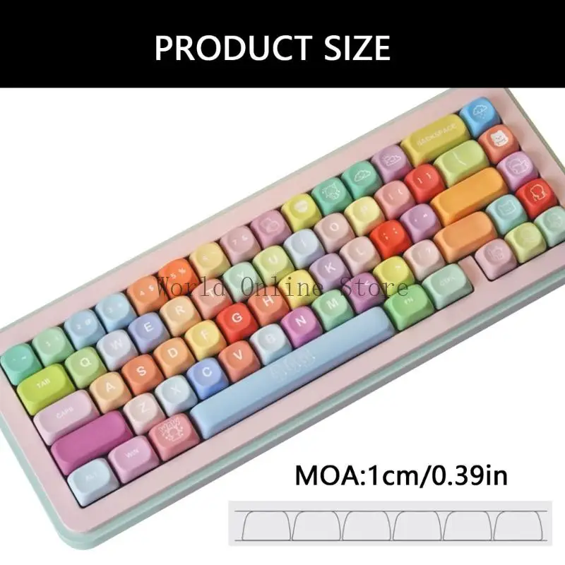 132 -koppig PBT kleurrijke keycap bundels kleurstoffen gesublimeerd voor gaming -toetsenborden typen 87HC