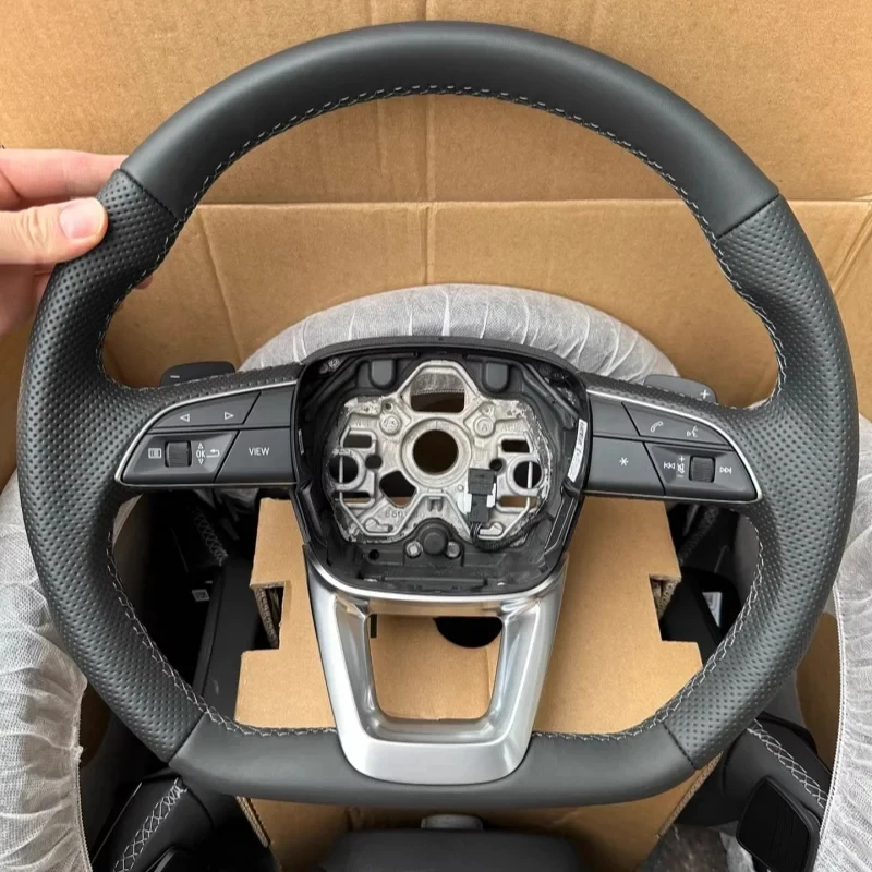 

With Heating for A1 A4 A5 A6 A7 A8 S8 Q3 Q5 Q7 TT R8 Steering Wheel Flat Bottom Leather Steering Wheel Campaign Assembly