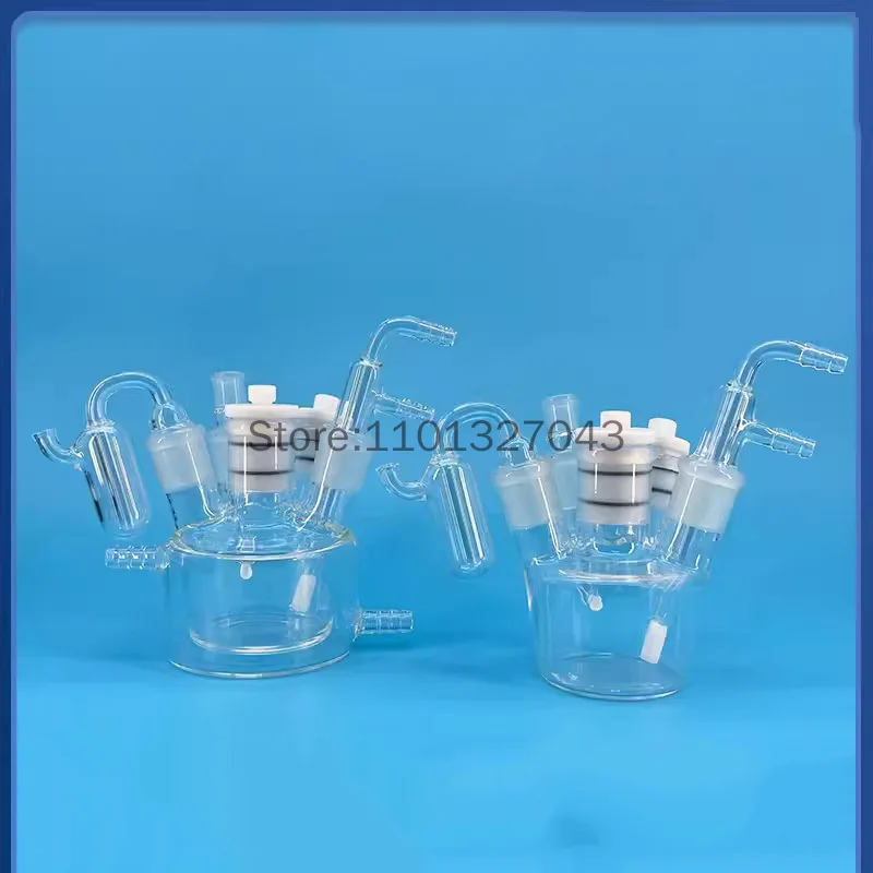 Electrochemical Synthesis Reactor - 5-Port Sealed Electrolytic Cell (50-500ml Capacity) for Redox  Electrocatalysis Experiments