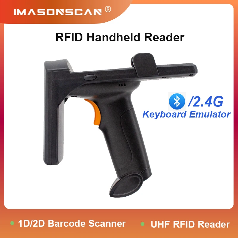 

UHF RFID Keyboard Emulator USB BT Rfid Card Scanner UHF RFID Reader Logistic 1D 2D Barcode Scanner PDA Industrial