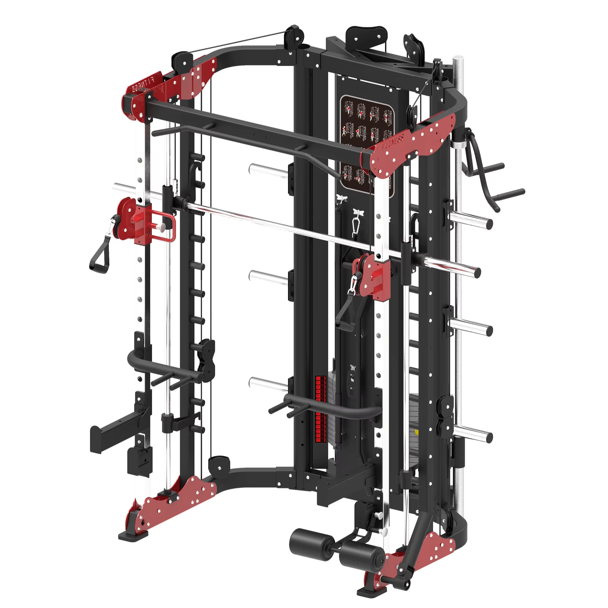 

Multifunctional Smith Multi Gym Equipment Squat Rack Power Fitness Half Rack Lat Pulldown Used Cable Crossover Machine