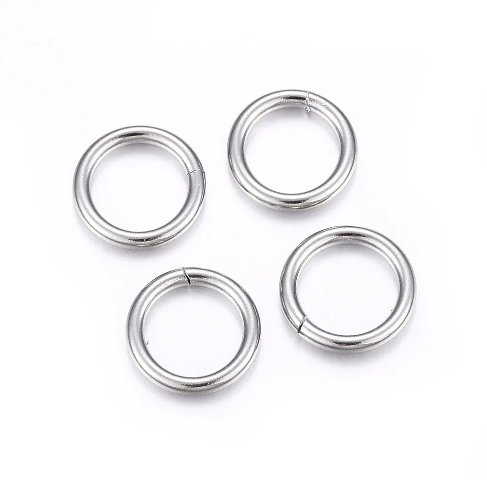 

200Pcs 12/14mm Stainless Steel Jump Rings Loose Open Split Single Loops for DIY Jewelry Making Necklace Connector Accessories