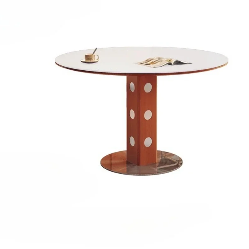 

ZNordic Read Books Dining Tables Round Simplicity Modern Reception Dining Tables Work Wooden Home Furniture Linge De Table MHCZZ