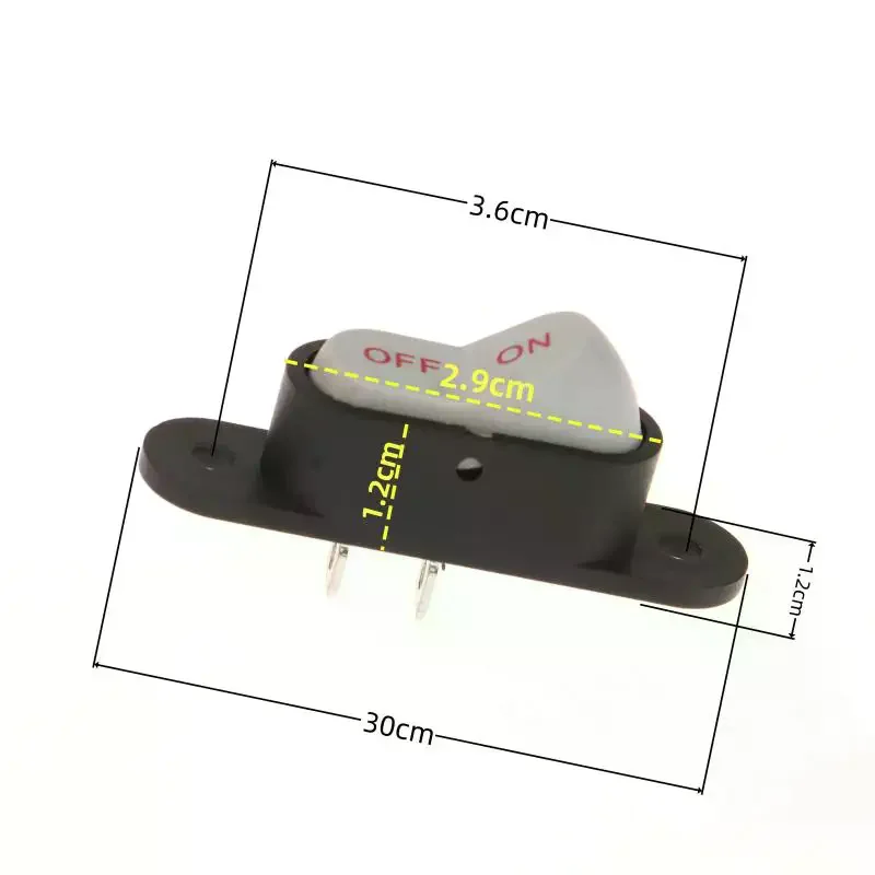 Sakelar Tombol Putih 2 Pin Lampu Nyala/Mati 250V 6A AC AMP 125V 10A Wajan Listrik Sakelar Mulai Rumah 1/5 Buah