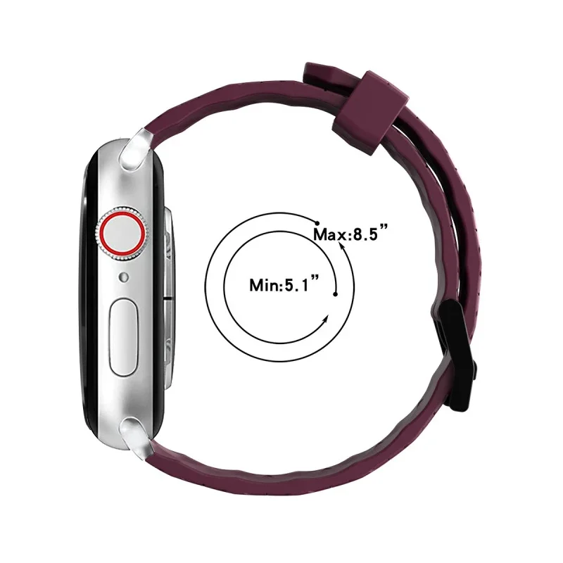 Soft Silicone Strap For Apple Watch Series 11 10 9 8 46mm 42mm 44mm 45mm 40mm 41mm Sport Bracelet For iWatch Ultra 3 2 49mm Band