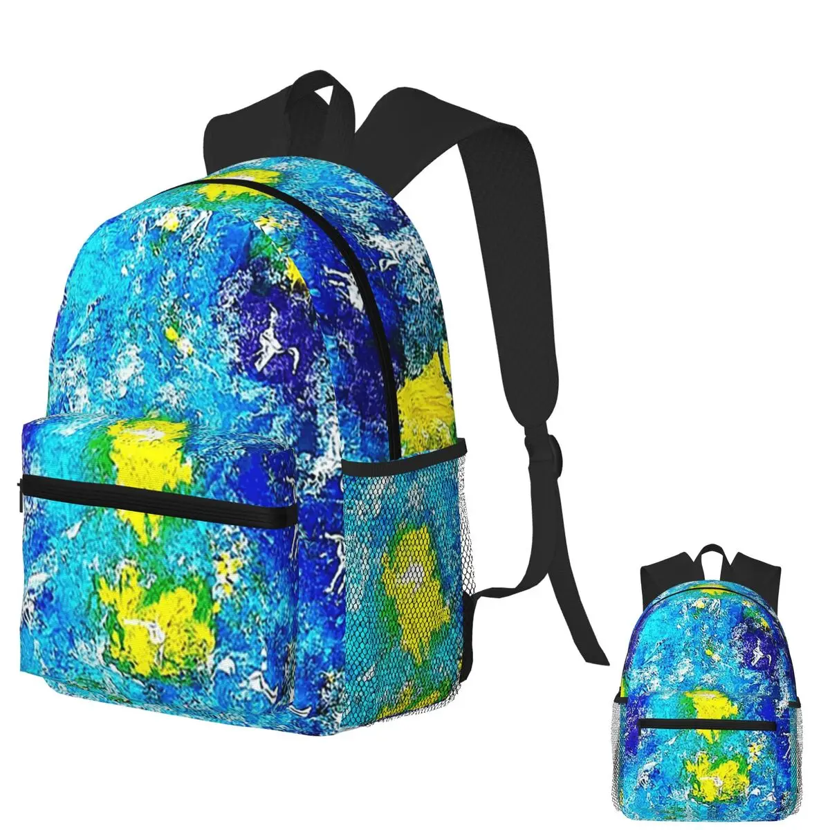 

Abstract World View Student Backpack School Bag Hiking Travel Daypack for Boys Girls Fashion Bookbag Shoulder Bags
