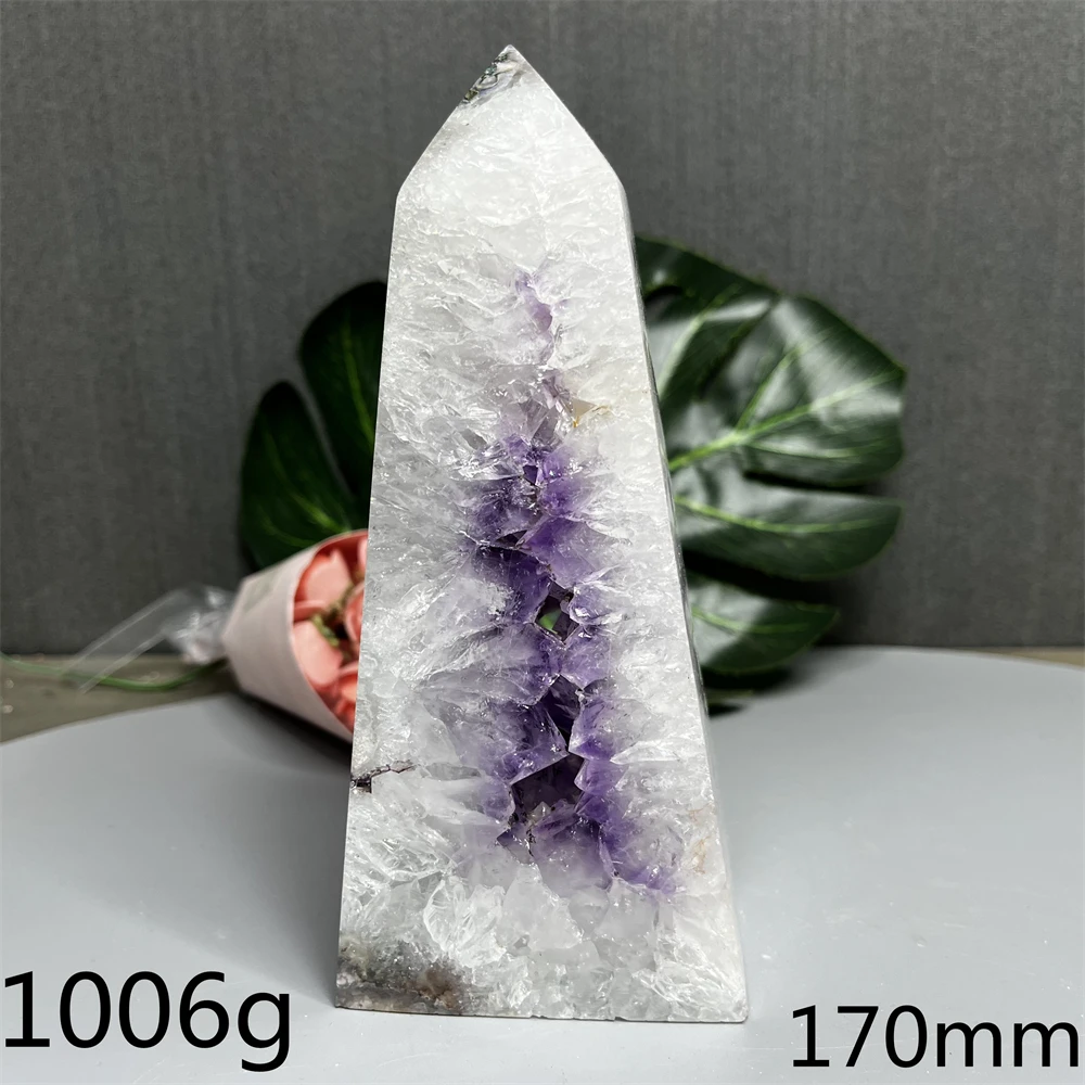 Natural Gemstones Amethyst Agate Tower Geode Home Room Decoration Witchcraft altar For Prayer Spiritual Stone For Healing.