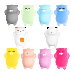 Brinquedo anti-stress para crianças e adultos, 1 pcs, kawaii, mochi, mini, gato bonito, apaziguador do esforço, aperto sensorial, presente de Natal