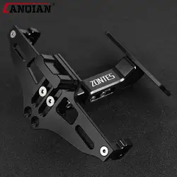 For Zontes ZT125-G1 ZT125U ZT G1 125 U ZT310X 310R License Plate Bracket Holder with LED Light Indicator rear bracket with light