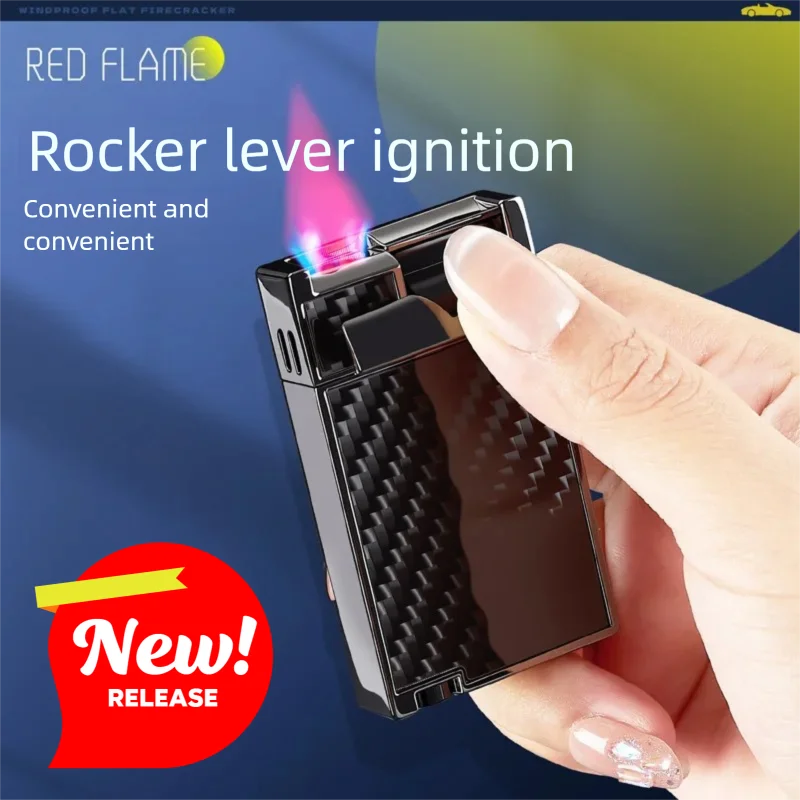 

FHJ-123TB， Ultra thin, joystick style, straight jet powder flame, windproof, creative, metal, high-end, gift, lighter