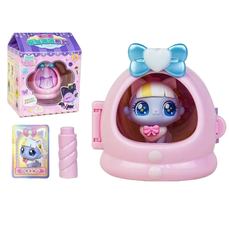 Cute Wish Cat Toy Blind Box Second Round Internet Famous Kitty House Trendy Collectible Figure Plaything For Birthday Gift Toys - view 5