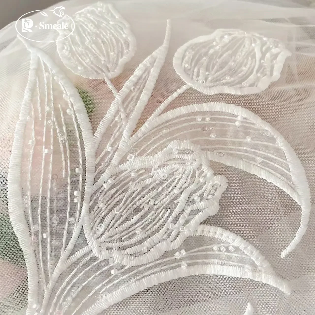 New Luxury Beaded Sequin Wedding Dress, Advanced Custom-Made Sewing, Gauze Bridal Lace Fabric, Most Beautiful Tulle Accessories