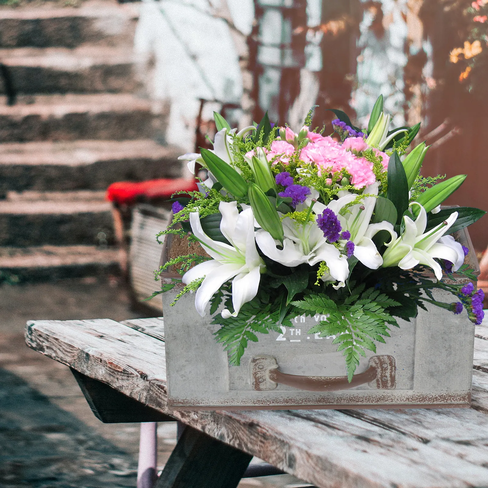 1Pcs Retro Iron Plants Pot Drawer Shape Vintage Small Flowerpot Balcony Succulent Planter Home Flowerpot Succulent Planter