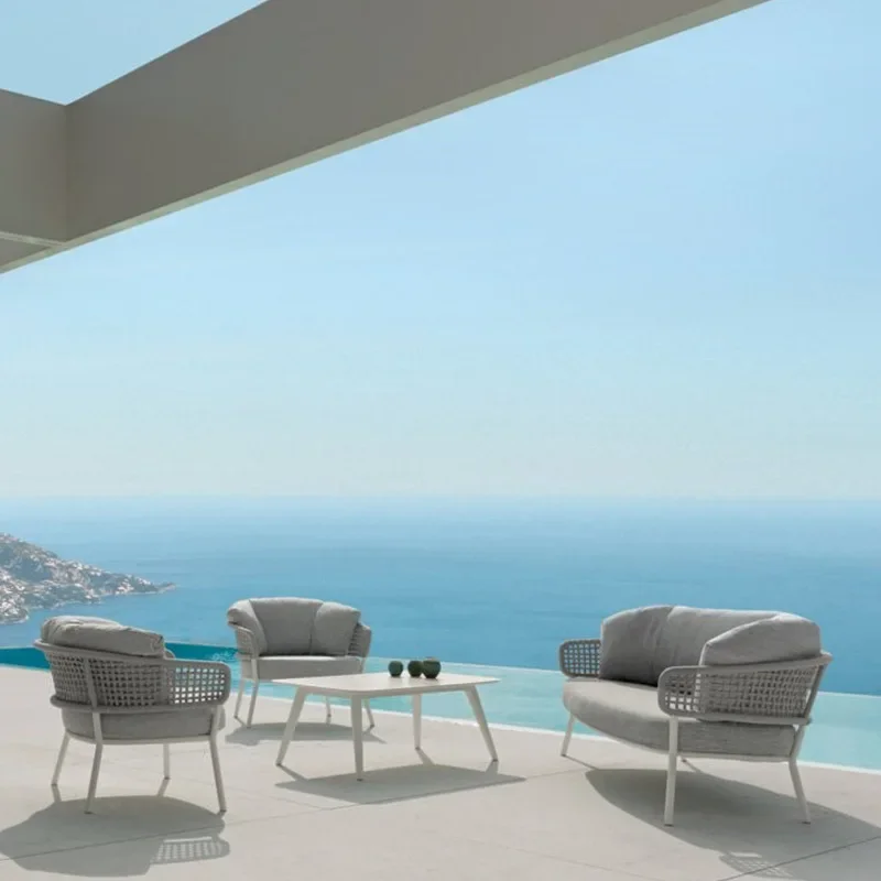 sofa combination, living room rattan chair, rope chair, designer ins leisure can be disassembled and washed lazy sofa