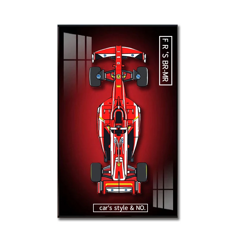 لوحة حائط جديدة مناسبة لسيارة ليجو 42207 فيراري F1 SF-24 نموذج سيارة مثبت على الحائط صندوق عرض إطار صور