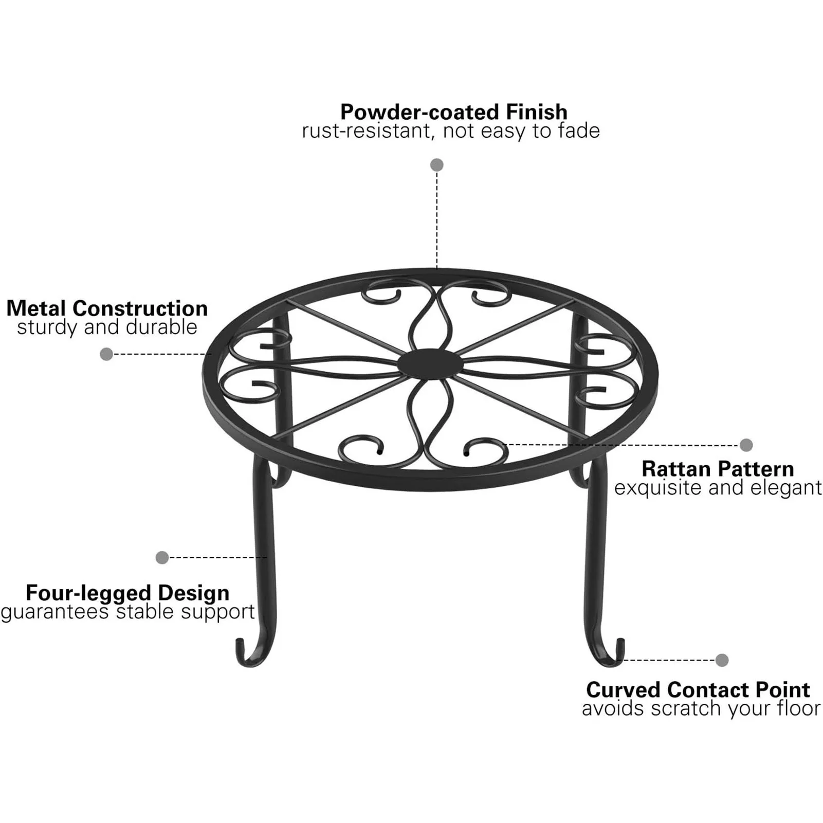 Plant Stand Flower Pots Iron Art Pot Holder Metal Plants Stand Flowerpot Holder Garden Pots Planters Indoor Outdoor Home Decor