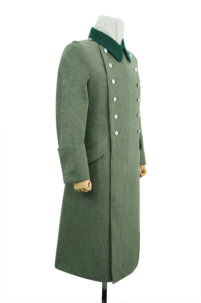 Manteau d'officier allemand M36 Heer de la seconde guerre mondiale, manteau gris en laine, GUGA-002