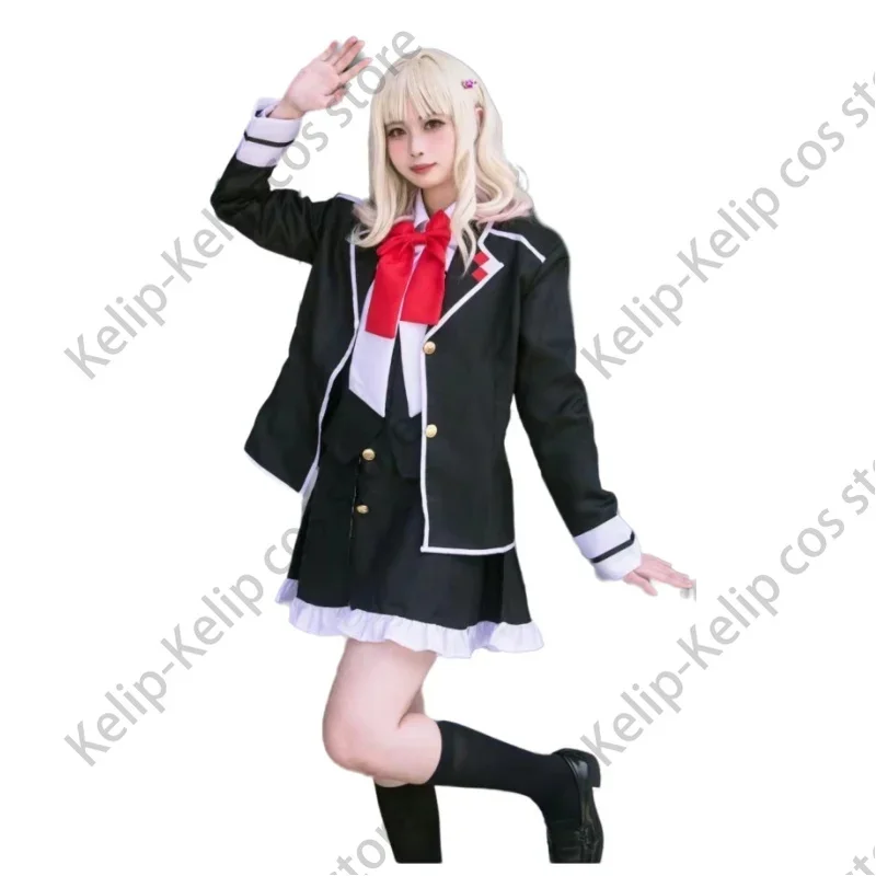 

Anime DIABOLIK LOVERS Komori Yui Cosplay Costume Japan South Korea JK School Uniform Coat Skirt Wig Woman Lovely Campus Suit