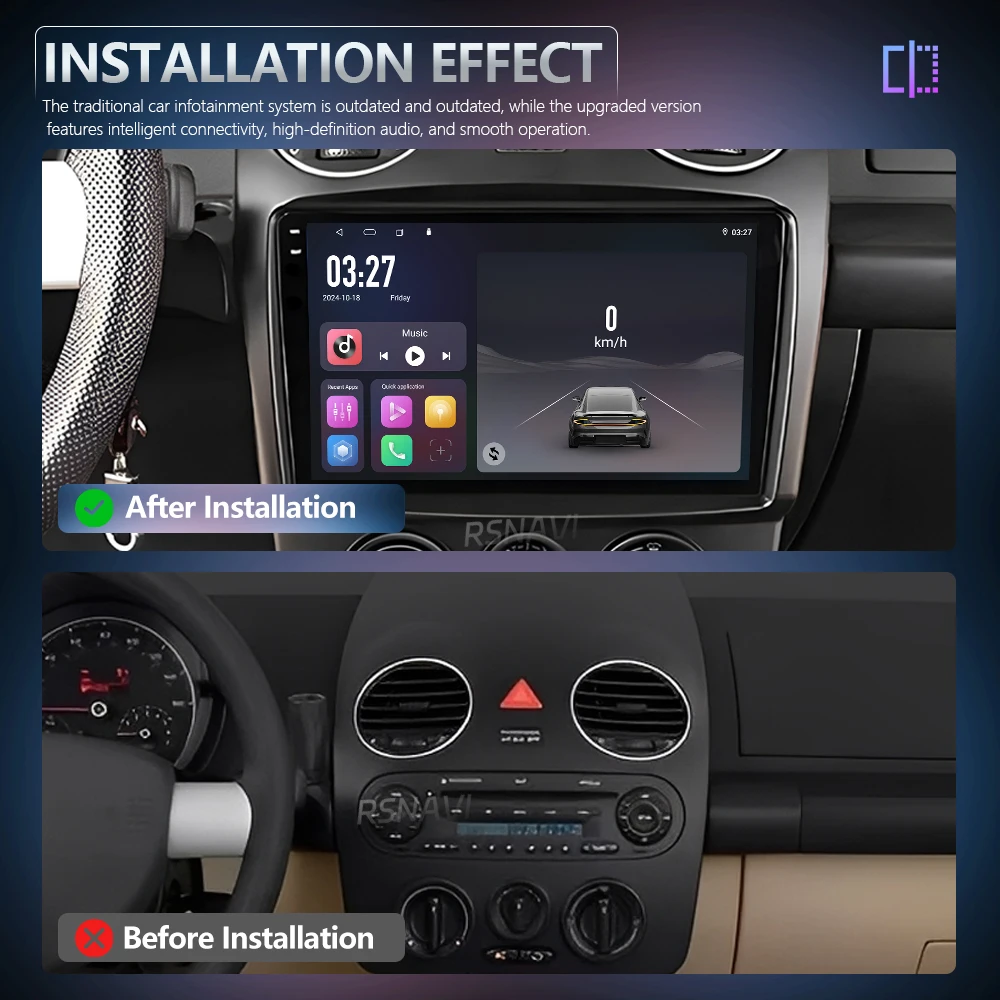 Android 16 Carplay Auto For VW Volkswagen Beetle 2000 2001 - 2012 Car Radio 4G WIFI Player Multimedia Stereo Navigation Video BT