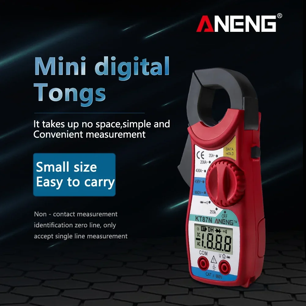 Aneng Kt87n 1Pc Lcd Digitale Multimeter Amper Klem Huidige Klem Tang Ac/Dc Stroom Spanning Tester 4 Kleuren Meter Gereedschap