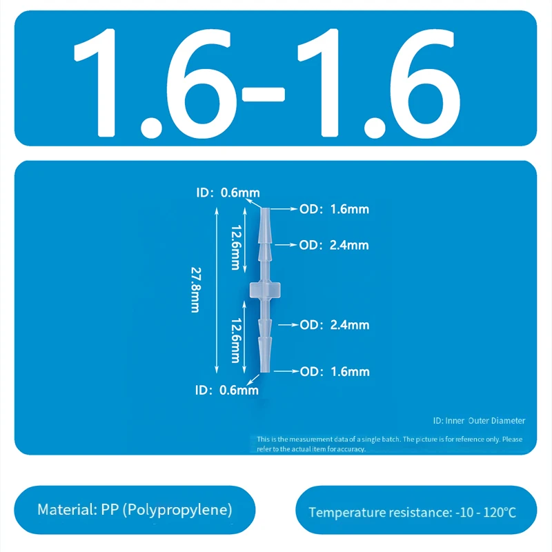Plastic Variable Diameter Two-way Direct Through Hose Connector water pipe Adapter Head Becomes larger and Smaller Pagoda 6-12mm