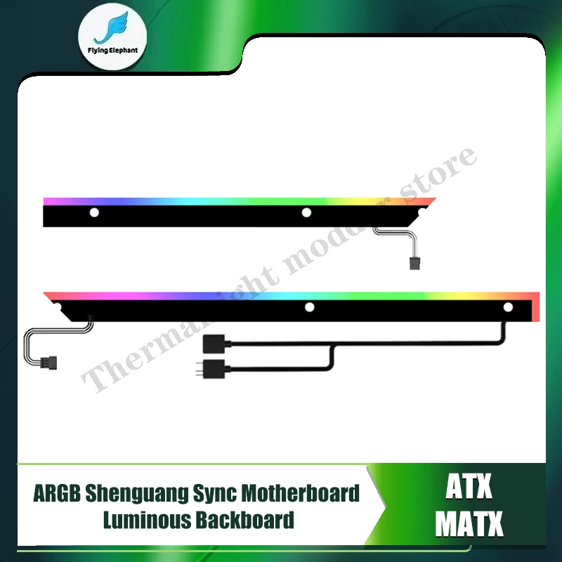

Computer Motherboard RGB Backlight Panel, 5V ARGB Divine Light Pollution, New Strong Compatibility for MATX/ATX M/B Backplate
