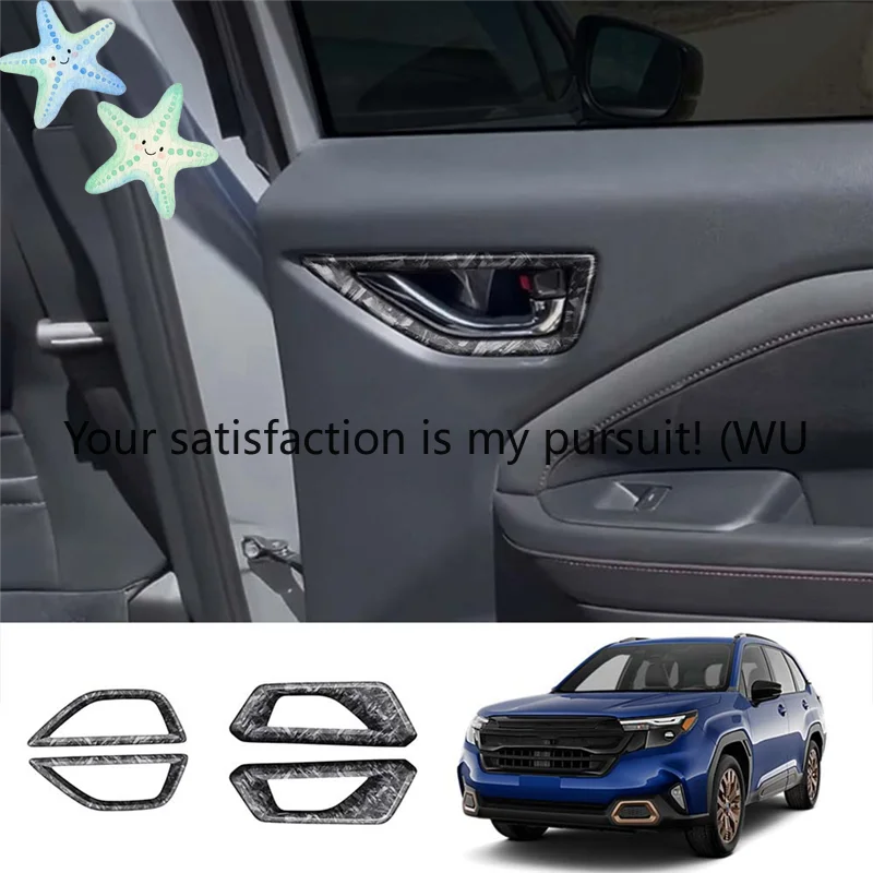 Stablize Car Inside Pull Handle Trim Cover Sticker For Subaru Forester 2025 Car Interior Accessories Forged Pattern