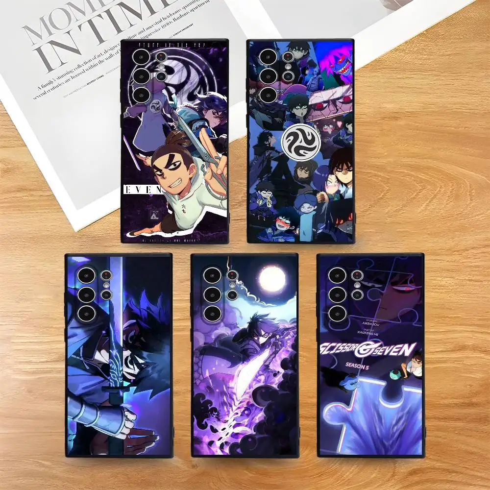 

S-Scissor Seven Anime Phone Case For Samsung Galaxy S25 S24 S22 S23 Ultra S21 S20 Plus 5G Frosted Non-Slip Full Soft Cover