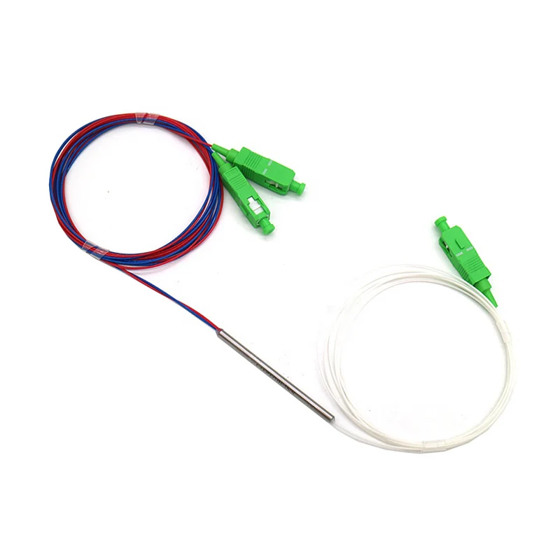 10pcs/lot Good Price FBT Splitter 1x2 Fiber Optic with SC APC Connector Optional Ratio 0.9mm FTTH Unbalanced Coupler Splitter