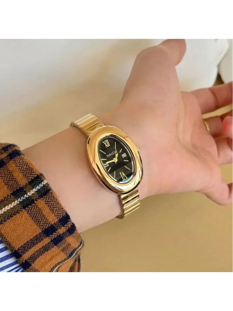 Marque or femmes montre réglable bracelet en acier inoxydable montre à Quartz mode luxe dames fille cadeau montres Reloj Mujer