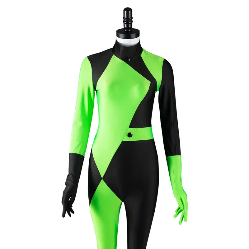 Shego Cosplay Fantasy Cartoon Cosplay kostium anime przebranie kobiety rękawiczki torba na nogę kombinezon Halloween odgrywanie ról ubrania